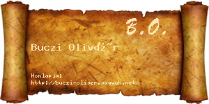 Buczi Olivér névjegykártya